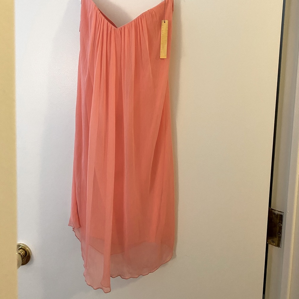 NWT Alice & Olivia Peach Strapless Cocktail Dress